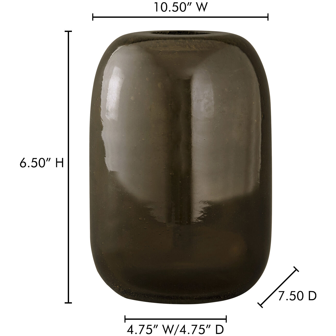 Circe 10.5 X 6.5 inch Vase in Green