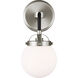 Ian K. Fowler Cafe Wall Bath Fixture Wall Light in Brushed Nickel