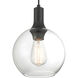 Chantelle 1 Light 8 inch Matte Black Pendant Ceiling Light