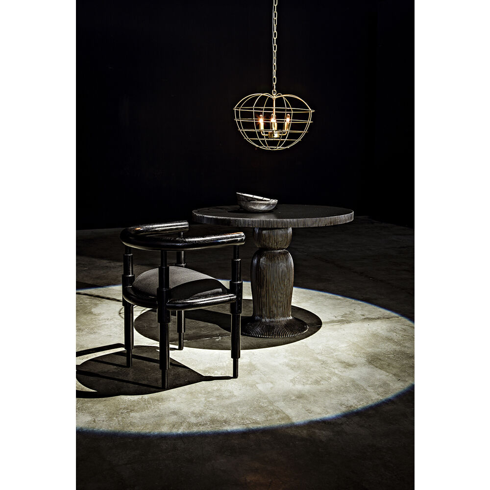 Portobello 40 X 40 inch Hand Rubbed Black Dining Table