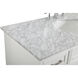 Americana 48 X 35 inch White with Carrara White Marble Vanity Set