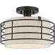 Blanchard 1 Light 12 inch English Bronze Semi Flush Mount Ceiling Light, Medium