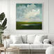 Spectacular Journey Green and Blue and Neutral and White Canvas