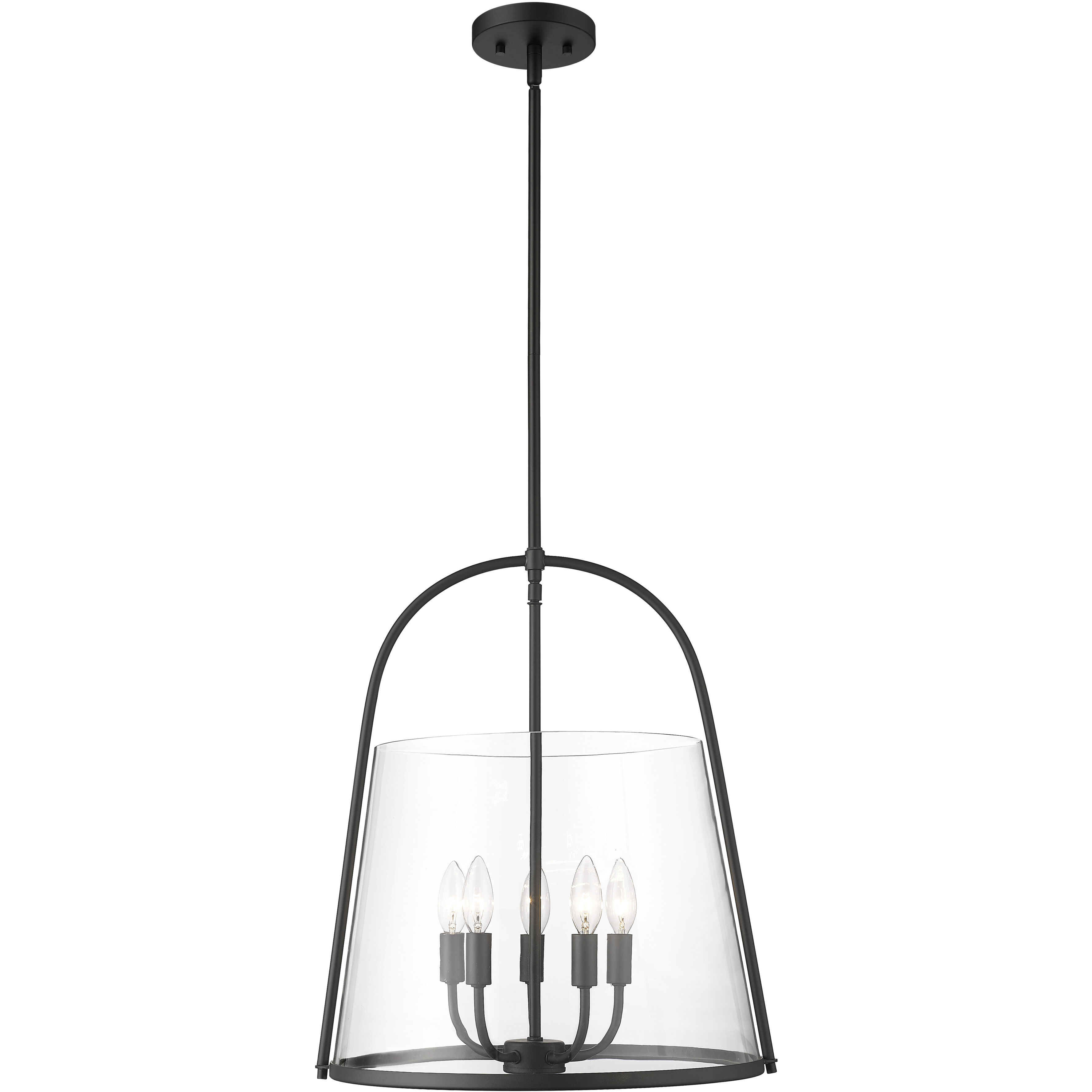 Archis 5 Light 18 inch Matte Black Pendant Ceiling Light