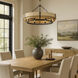 Blonde Moment 6 Light 28.5 inch Matte Black and Honey with Medium Oak Pendant Ceiling Light