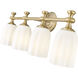 Orion 4 Light 31.25 inch Modern Gold Bath Vanity Light Wall Light