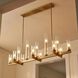 Carina 13 Light 47.5 inch Warm Brass Linear Chandelier Ceiling Light