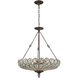Christina 6 Light 26 inch Antique Bronze Chandelier Ceiling Light