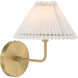 Stella 1 Light 9 inch Natural Brass Wall Sconce Wall Light