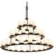 CandleAria LED 28 inch Dark Bronze Chandelier Ceiling Light