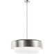 Station 4 Light 24 inch Brushed Nickel Pendant Ceiling Light, Large