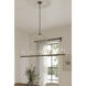 Noellea 5 Light 61 inch Dark Bronze and Legacy Brass Linear Chandelier Ceiling Light