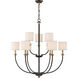 Audley 9 Light 33 inch Old Bronze Chandelier Ceiling Light