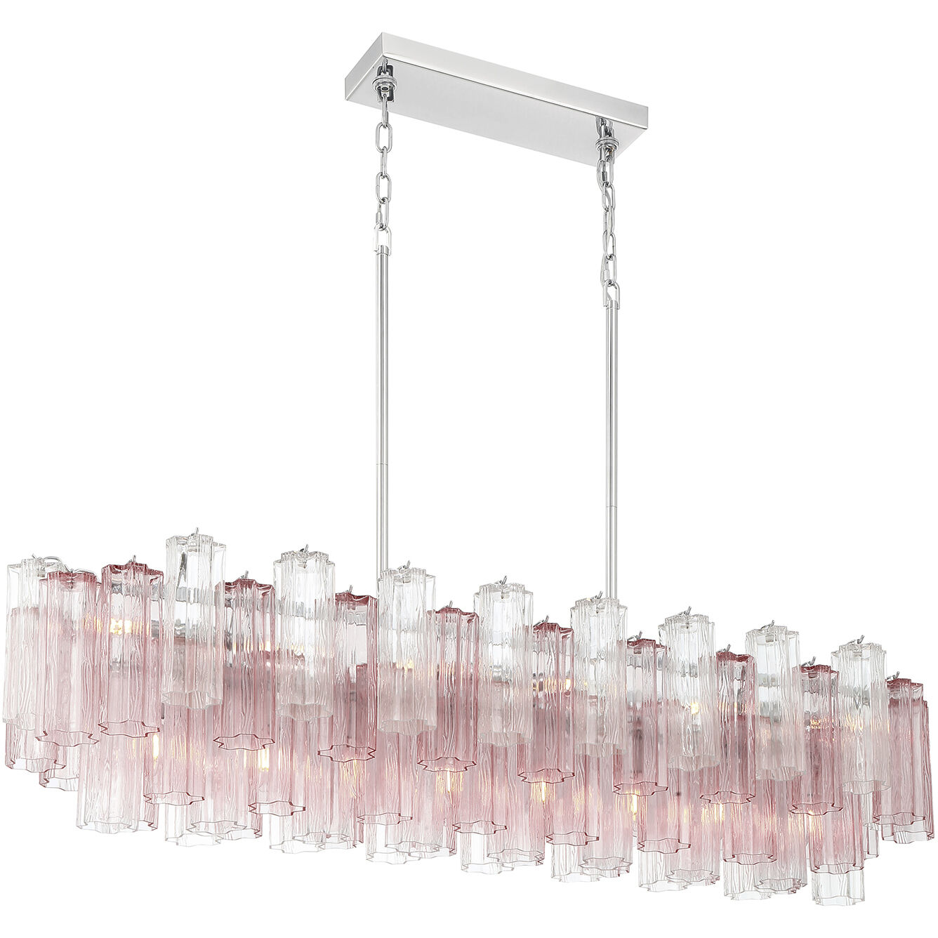 Addis 14 Light 51.75 inch Polished Chrome Linear Chandelier Ceiling Light in Spring