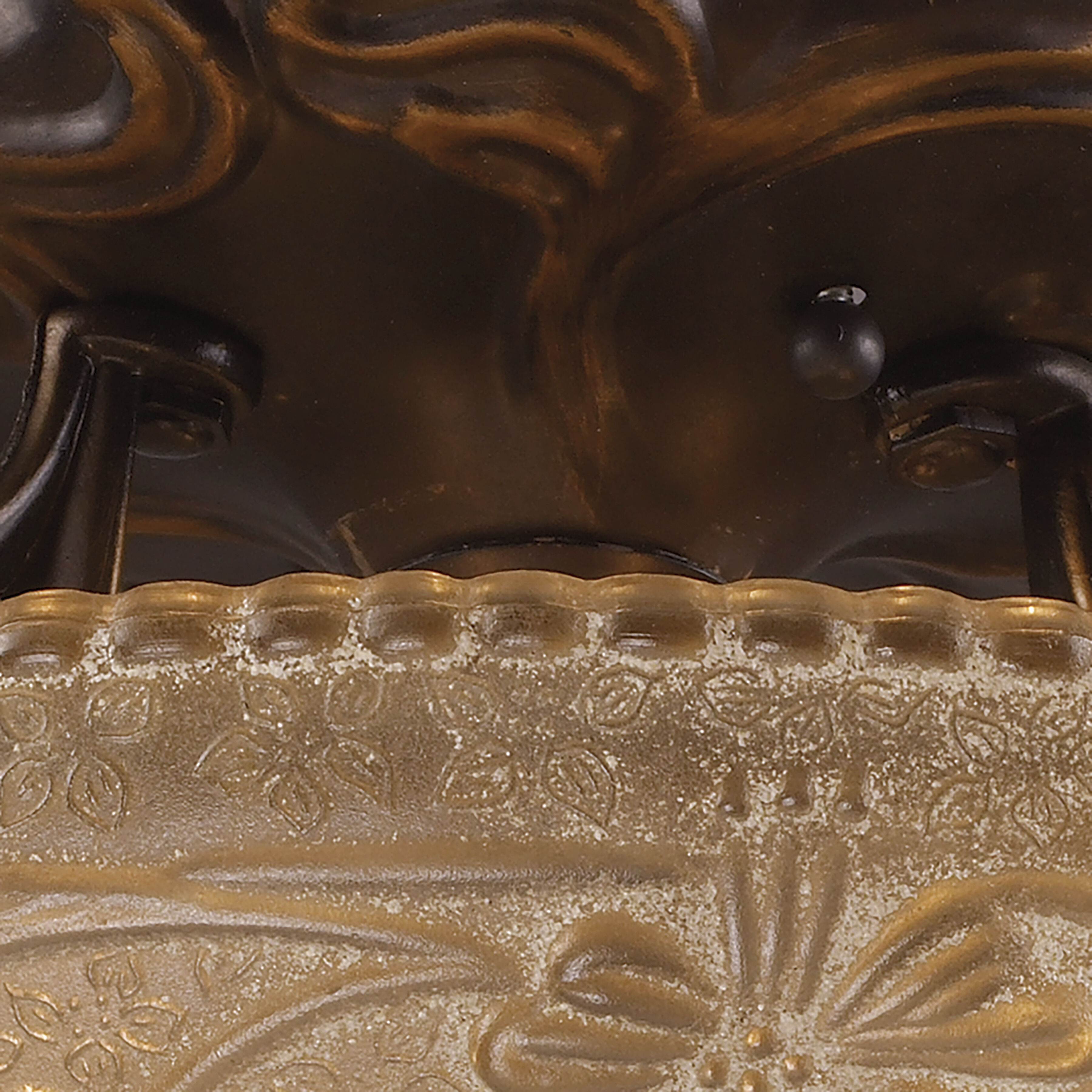 Restoration 3 Light 16 inch Antique Golden Bronze Semi Flush Mount Ceiling Light