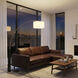 Taper 92 inch 9 watt Black and Satin Nickel Arc Floor Lamp Portable Light