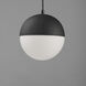 Half Moon LED 7.75 inch Black Mini Pendant Ceiling Light