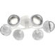 Cabochon LED 26.5 inch Salt White with White Marble Flush Mount Ceiling Light in 3000K LED, Clear