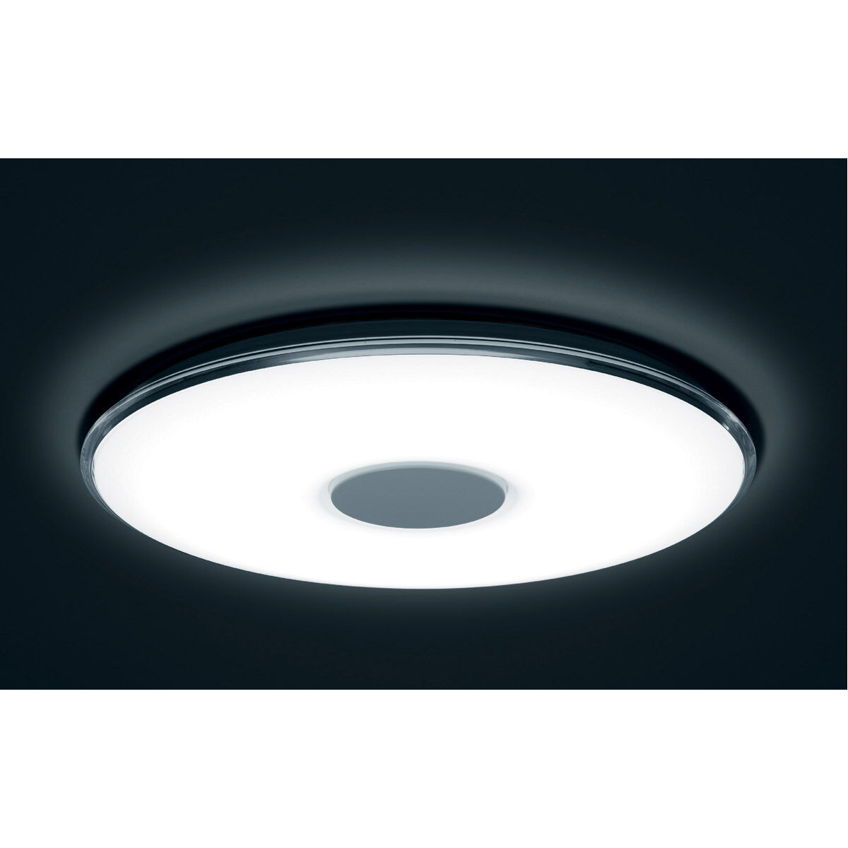 Tokyo 1 Light 23.75 inch White Flush Mount Ceiling Light, with Remote Control