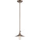 Newbury Station 1 Light 10.5 inch Old Satin Brass Mini Pendant Ceiling Light