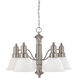Gotham 5 Light 24.5 inch Brushed Nickel Chandelier Ceiling Light