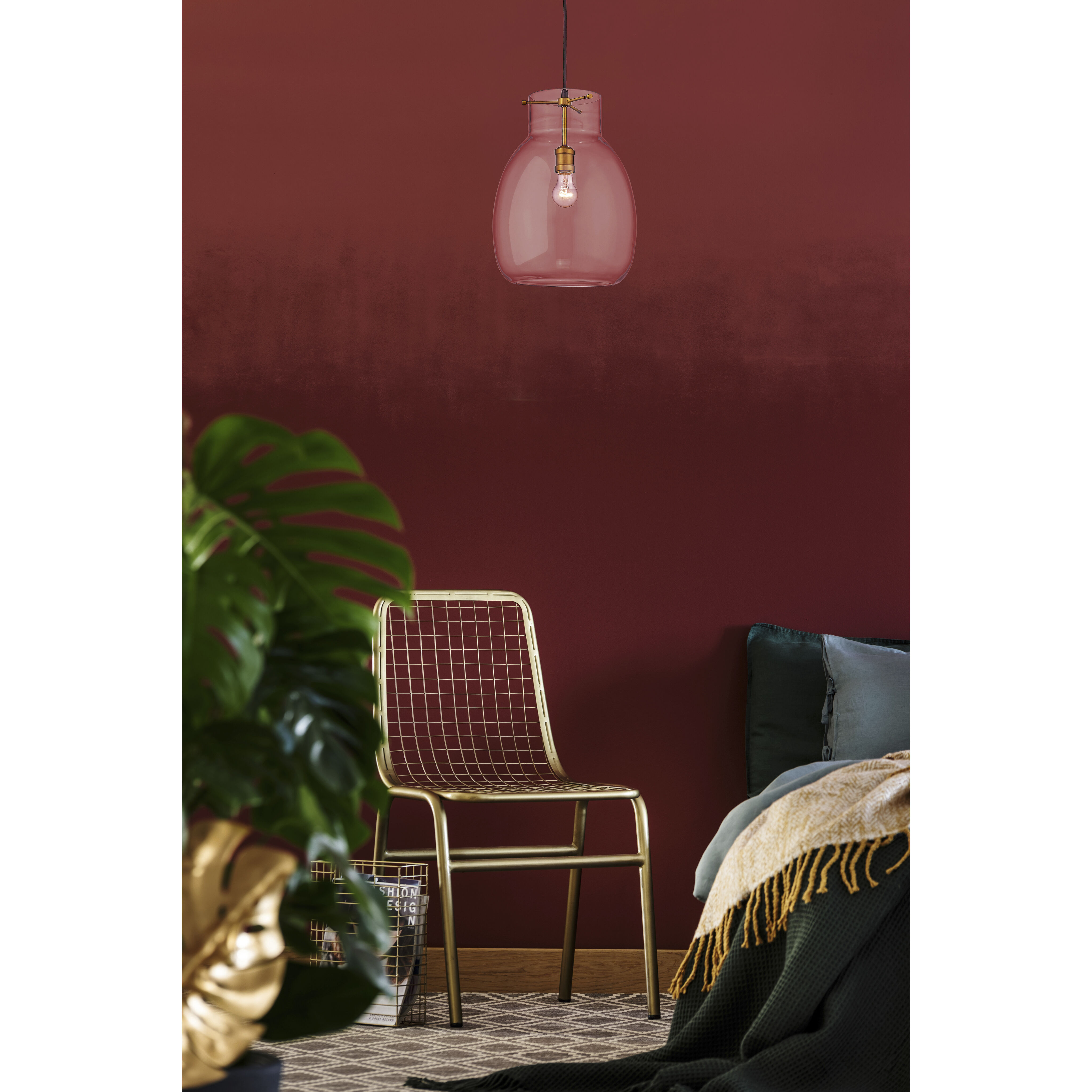 Bella 1 Light 12 inch Matte Black and Olde Brass Pendant Ceiling Light