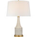 Alexa Hampton Sawyer 25 inch 100 watt Tea Stain Crackle Table Lamp Portable Light in Linen