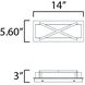 Dexter LED 14 inch Satin Nickel ADA Wall Sconce Wall Light