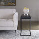 Telone 24 X 22 inch Dark Oxidized Black Side Table