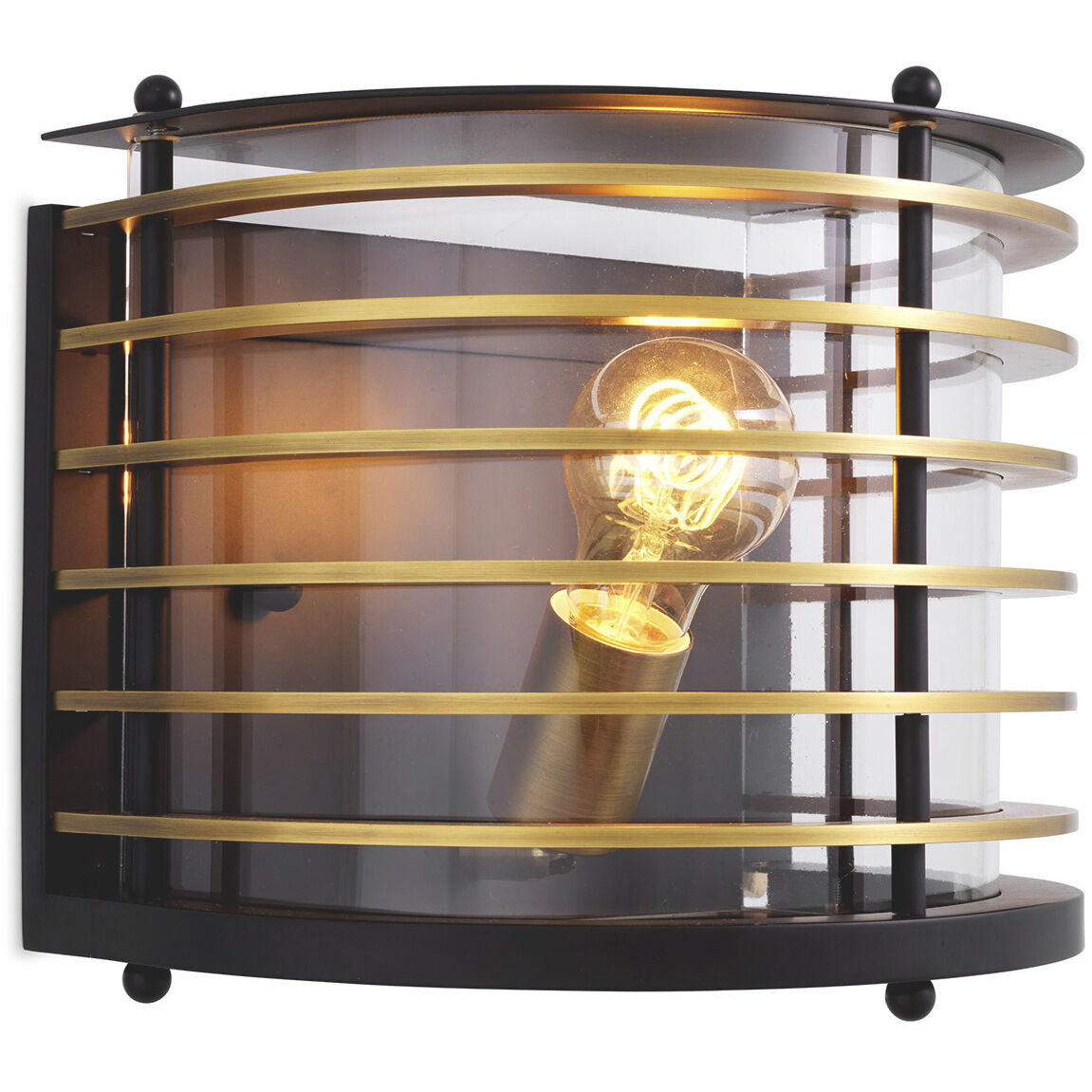 Logan 1 Light 7.87 inch Black Outdoor Wall Lamp