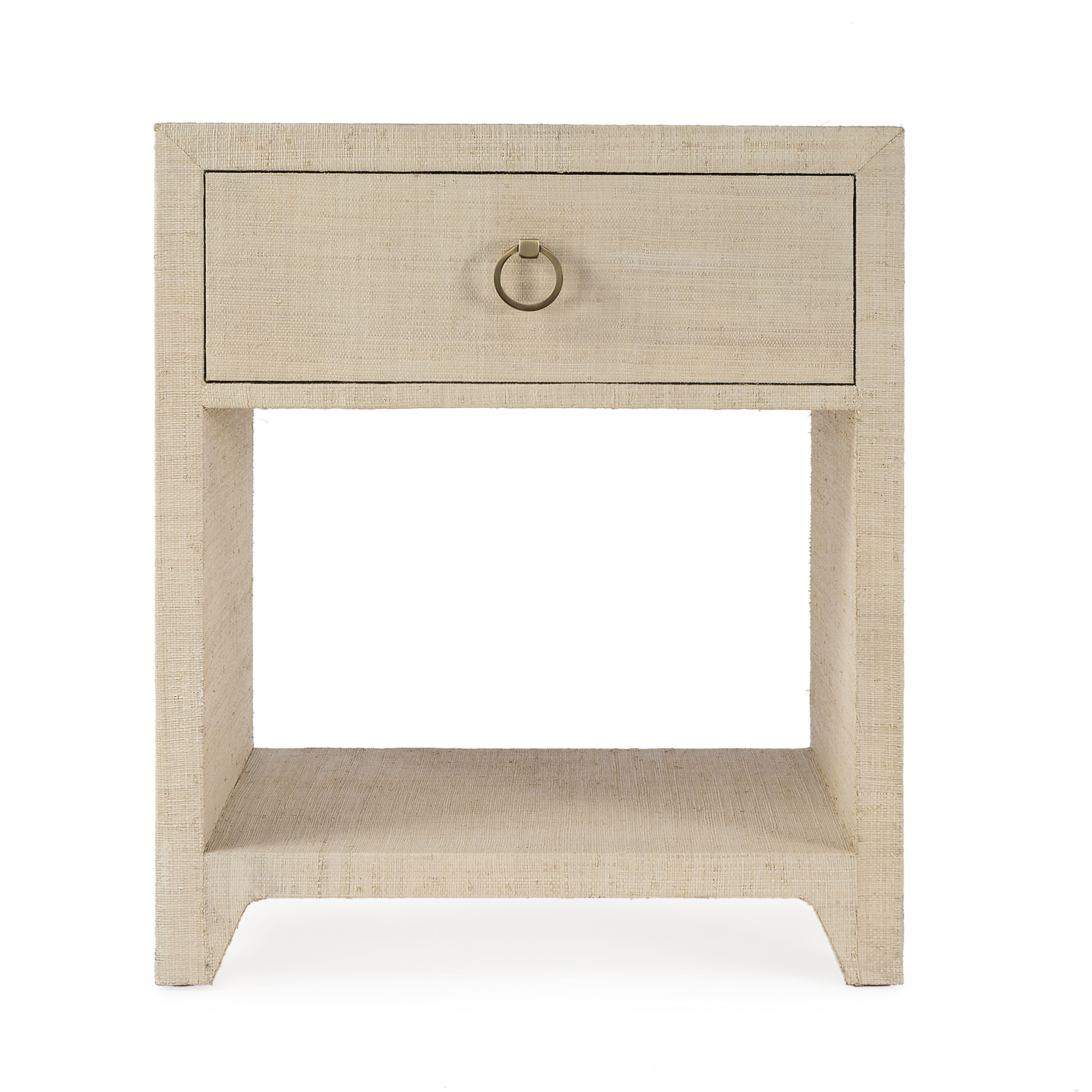 Bar Harbor Raffia 1 Drawer Nightstand in Natural