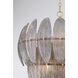 Marclaire 11 Light 26.5 inch Legacy Brass Pendant Ceiling Light in Grey Textured Handmade Glass