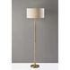 Madeline 66 inch 150.00 watt Natural Rubberwood and Antique Brass Floor Lamp Portable Light