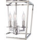 Cage 3 Light 8.5 inch Polished Nickel Pendant Ceiling Light