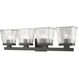 Astor 4 Light 29 inch Matte Black Vanity Wall Light