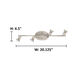 Buzz 4 Light 120 Matte Nickel Track Light Ceiling Light