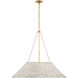Marie Flanigan Corinne LED 36.25 inch Soft Brass Woven Hanging Shade Ceiling Light, Extra Large