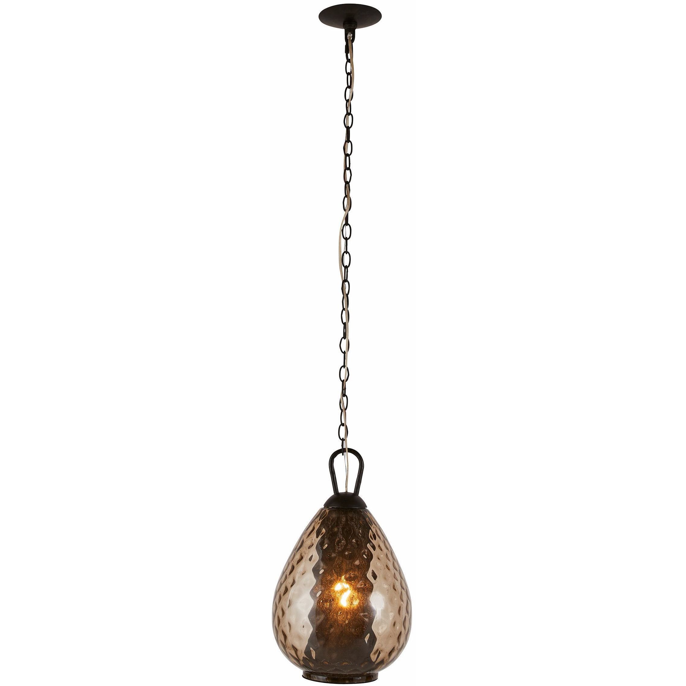 Eureka 1 Light Smoke Pendant Ceiling Light