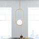 Celeste LED 8 inch Medallion Gold Down Mini Pendant Ceiling Light