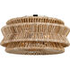 Chapman & Myers Antigua LED 16 inch Polished Nickel and Natural Abaca Drum Semi-Flush Mount Ceiling Light, Large