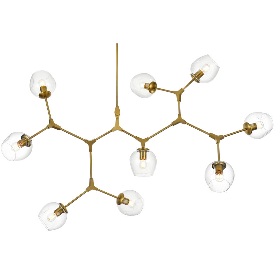 Cavoli 9 Light 35 inch Brass Chandelier Ceiling Light