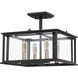 Citadel 4 Light 14 inch Earth Black Semi-Flush Mount Ceiling Light