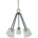 Felix 5 Light 24 inch Polished Nickel with Matte Black Accents Chandelier Ceiling Light
