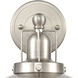 English Pub Vanity Light Wall Light in Satin Nickel