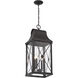 De Luz 4 Light 12.5 inch Oil Rubbed Bronze/Gold Outdoor Chain Hung, The Great Outdoors