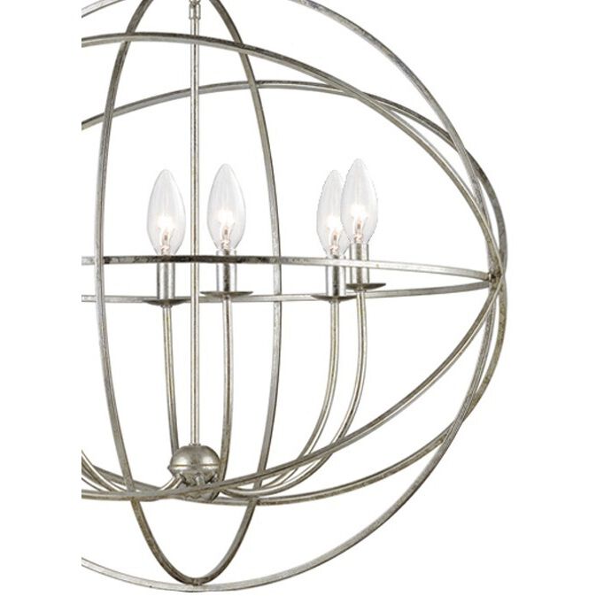 Somma Way 6 Light 22.5 inch Silver Chandelier Ceiling Light