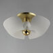 Poppy LED 17.75 inch White and Satin Brass Flush Mount Ceiling Light