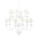 Windsor 12 Light 38 inch White Plaster Chandelier Ceiling Light
