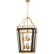 Loire 8 Light 19.5 inch Matte Black and Brushed Brass Pendant Ceiling Light