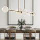 Alora Mood Cassia 4 Light 48 inch Aged Gold Linear Pendant Ceiling Light in Matte Opal Glass